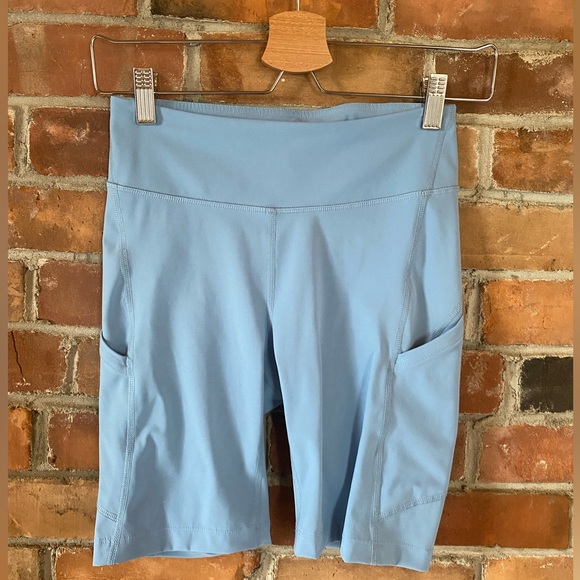 Outdoor Voices Pants - OUTDOOR VOICES zoom high impact 8” biker shorts size small light blue